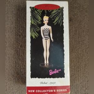 Barbie Classic Black and White Striped Doll 1994 Holiday Ornament